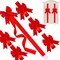 8 Pieces Christmas Cabinet Ribbons Bows Decorations Large Red Kitchen Cabinet Door Ribbons and Bows for Christmas Party Supplies
